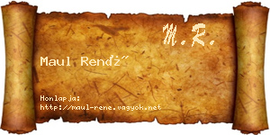 Maul René névjegykártya